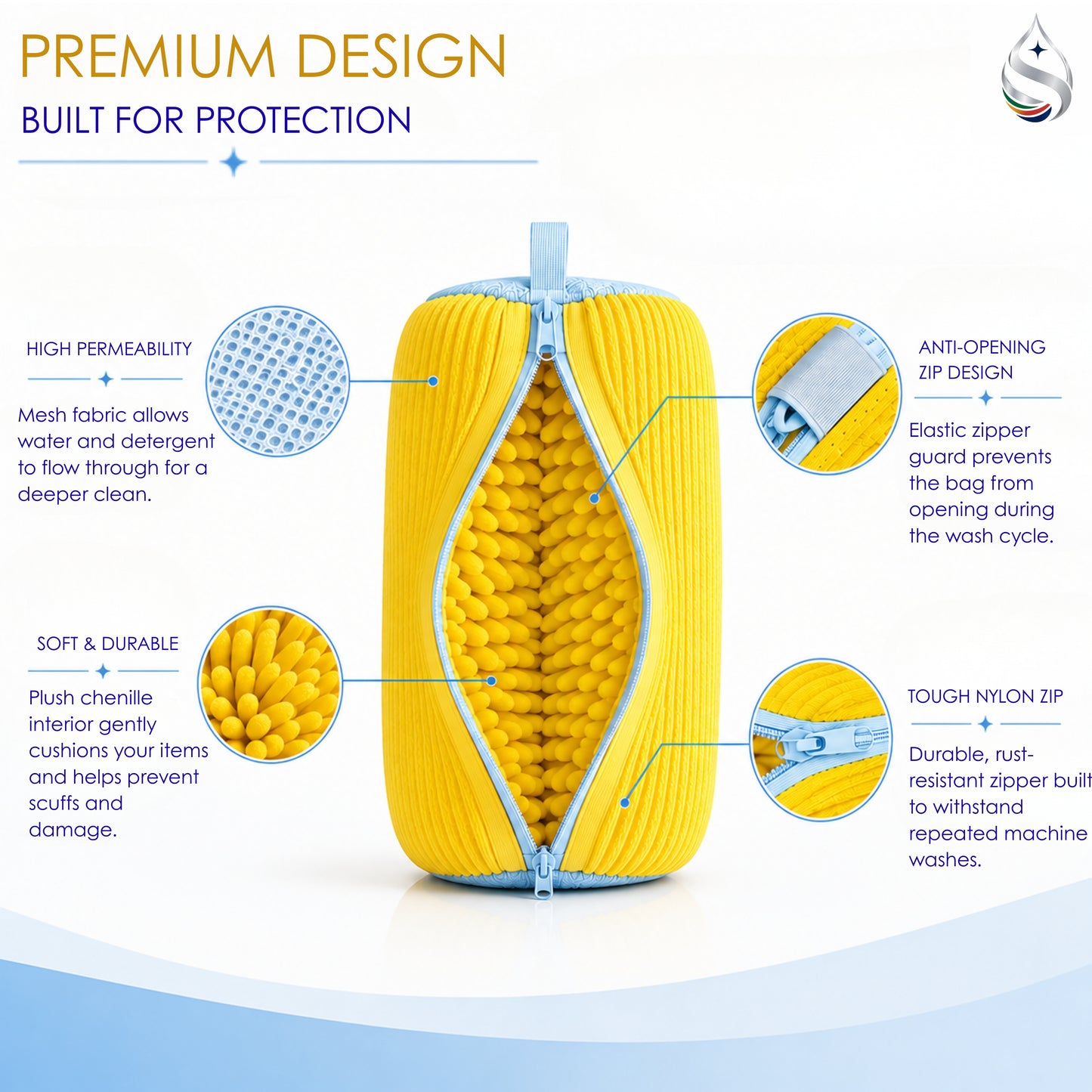 SparkFlow Premium Shoe & Laundry Protection Wash Bag