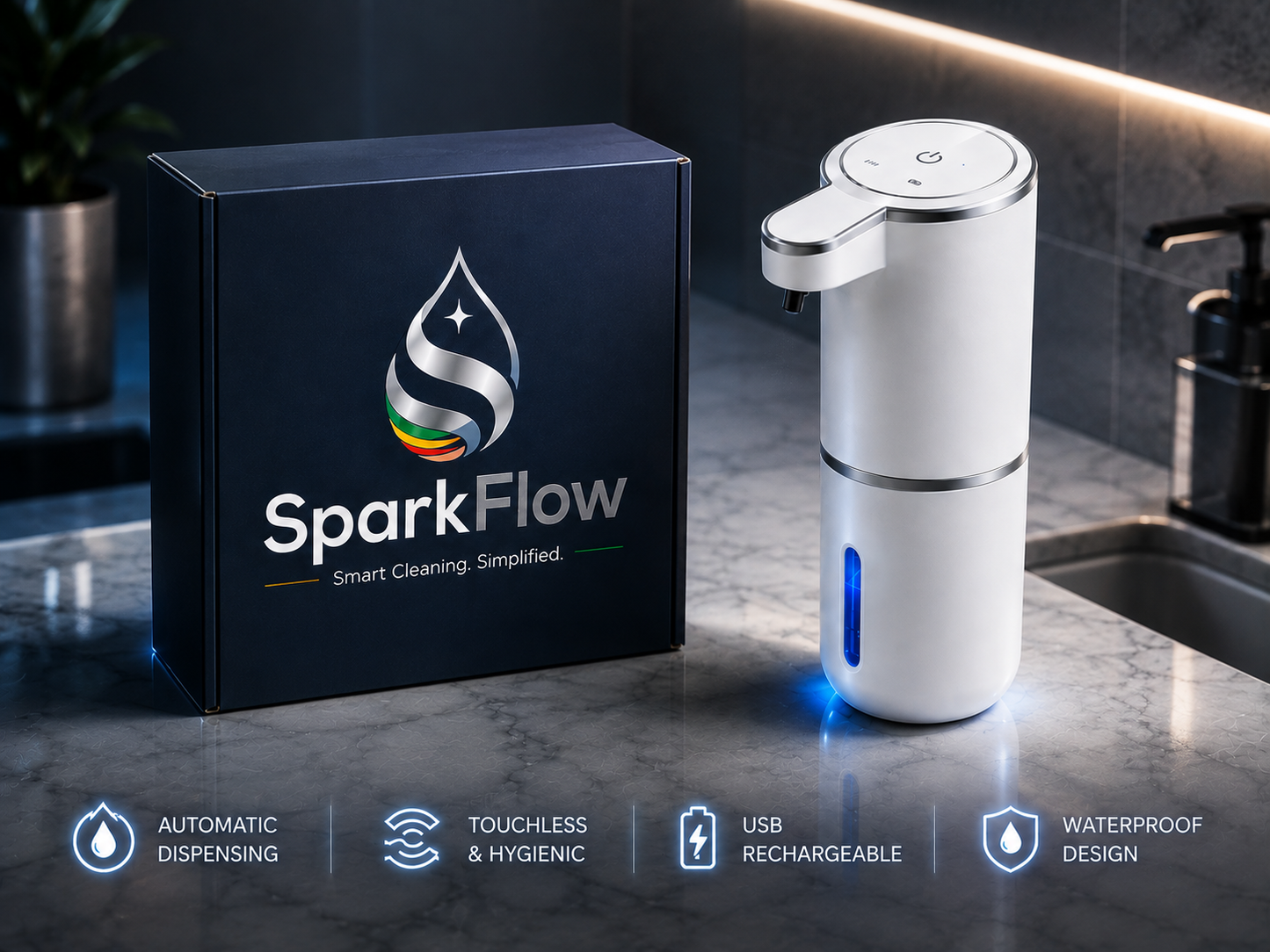 SparkFlow Automatic Soap Dispenser